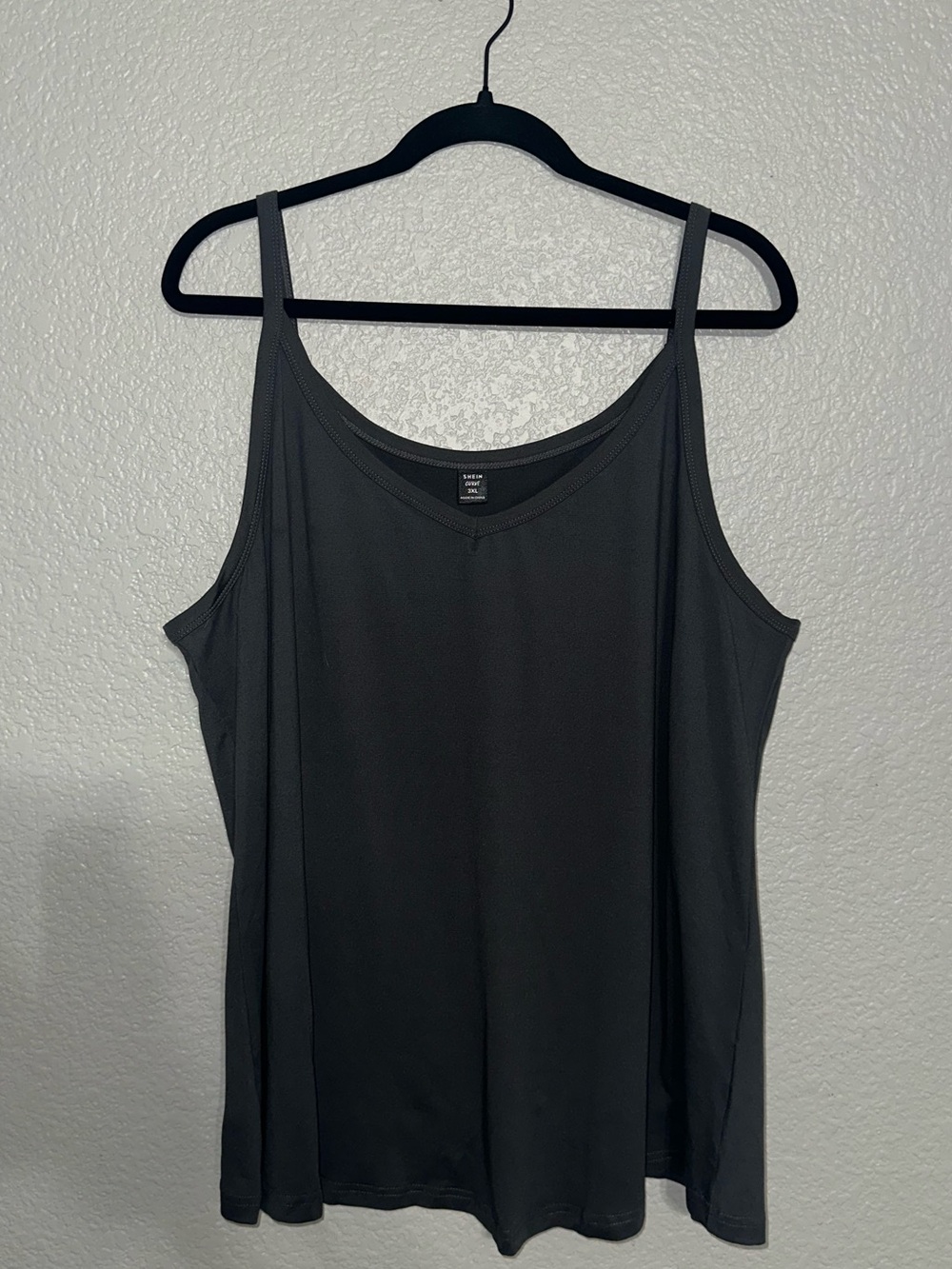 NWOT SHEIN Charcoal Grey Women's Scoop Neck Tank Top